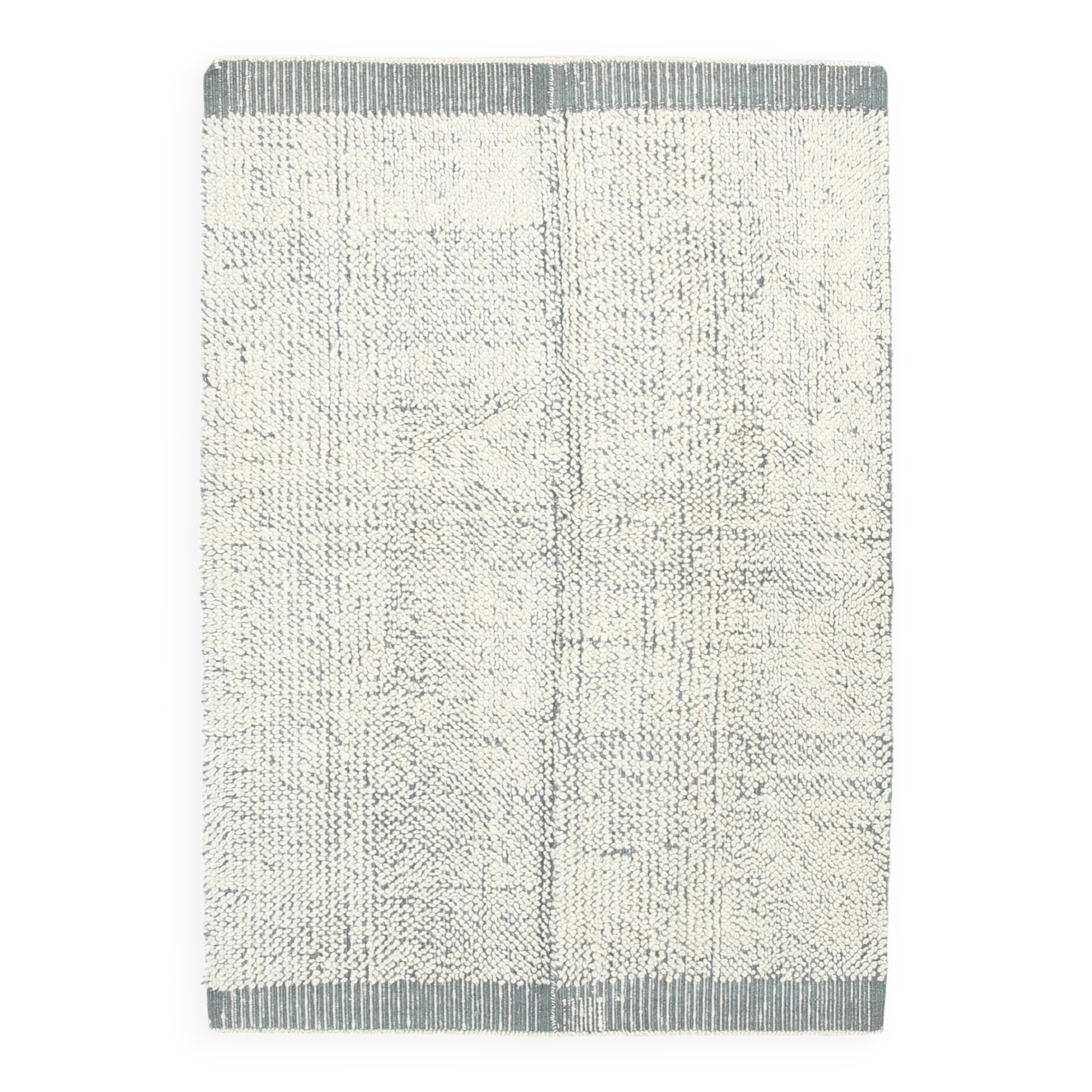 4x7 Shade Of Gray & White Neutral Vintage Rug, 136x199Cm