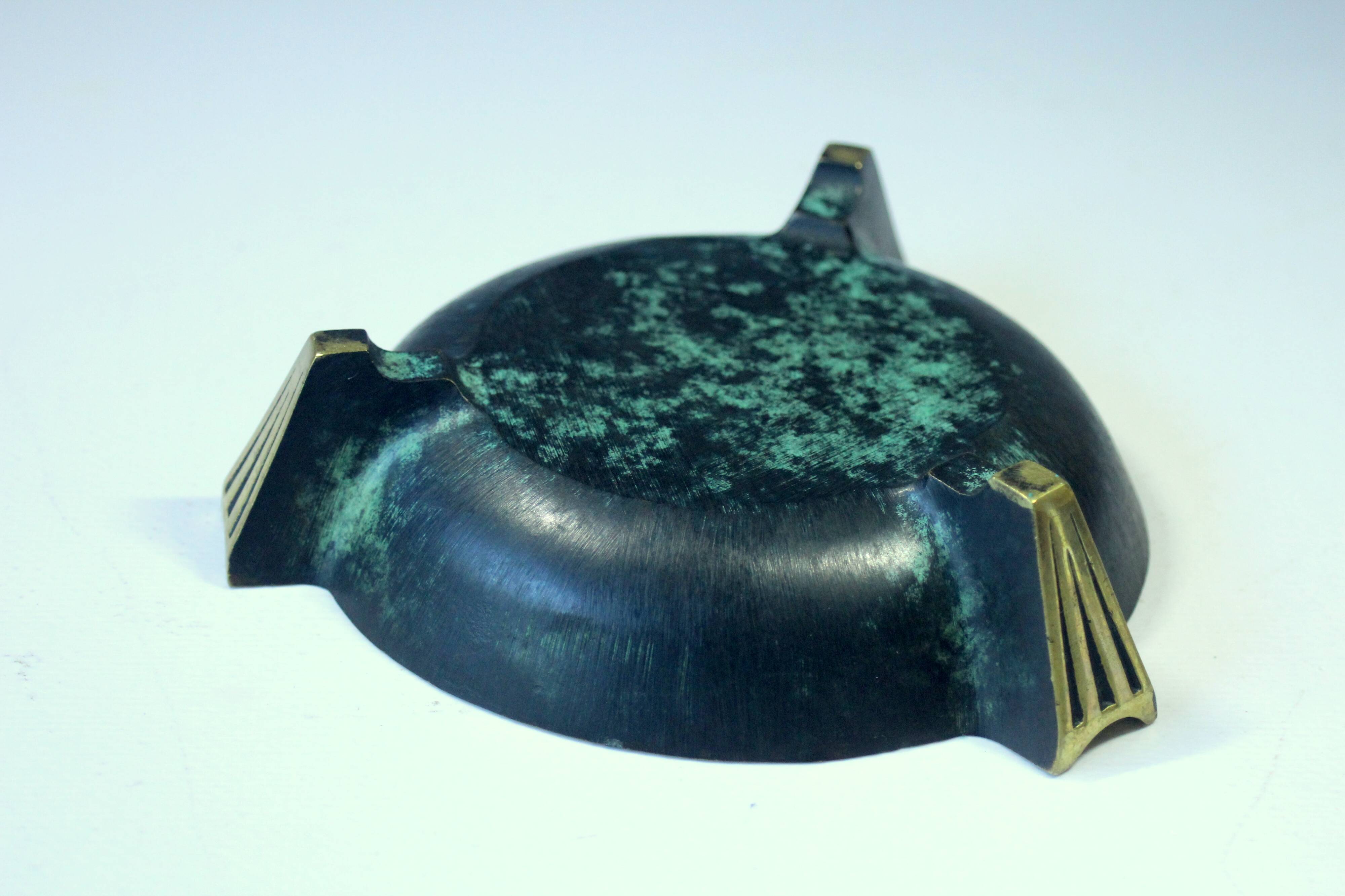 Ashtray from the 1950s - made of bronze and brass - vintage