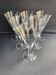 Conical foot glasses (6) - art nouveau - plain light blown crystal