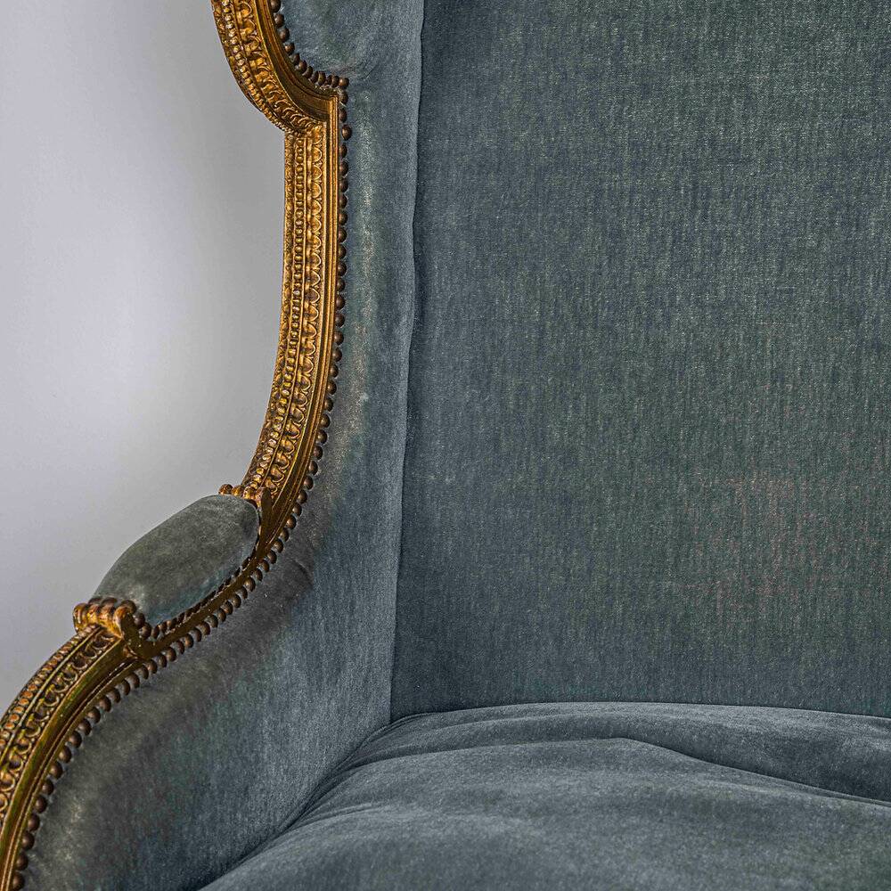 Magnificent Louis XVI wingback armchair.