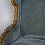 Magnificent Louis XVI wingback armchair.