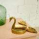 Swan brass ashtray