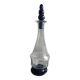 White and blue blown glass carafe