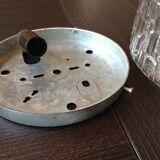 Round ceiling lamp in bulled glass / vintage 60s/70s