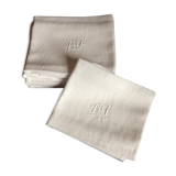 Lot of 6 old GJ monogrammed towels