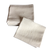 Lot of 6 old GJ monogrammed towels