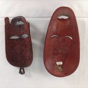 Set of decorative African Indonesian tribal masks Z015