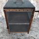Old wooden pantry cabinet and mesh & vintage metal handle