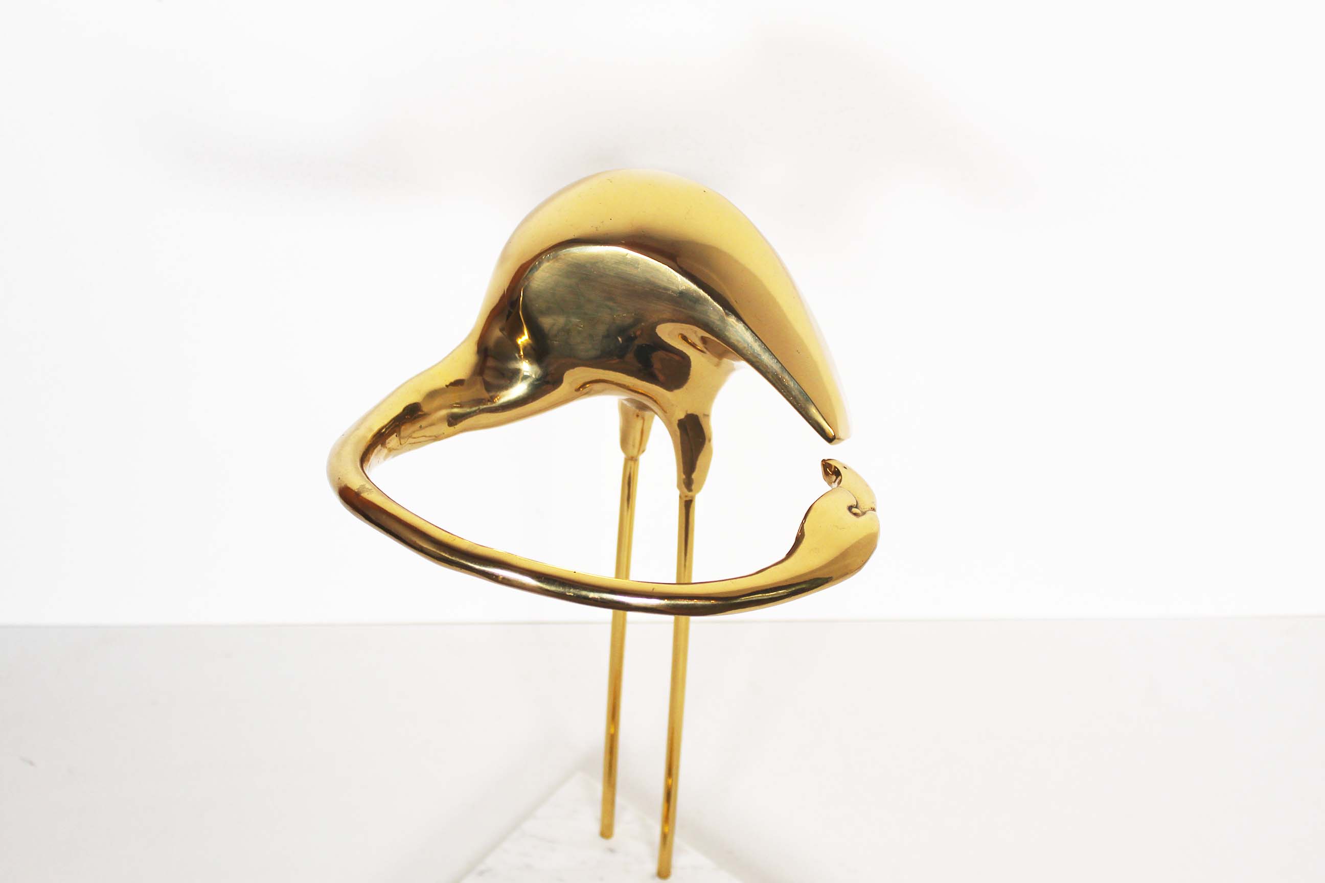 Hollywood Regency Brass & Marmble Umbrella stand