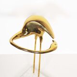 Hollywood Regency Brass & Marmble Umbrella stand