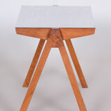 Midcentury table, beech, umakart, restored, Czechia, 1950s