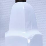 Art deco lamp silver and opaline brass