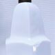 Lampe art déco laiton argenté et opaline