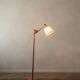 Vintage Danish Pine Adjustable Floor Lamp by +LYS Denmark, 1960s