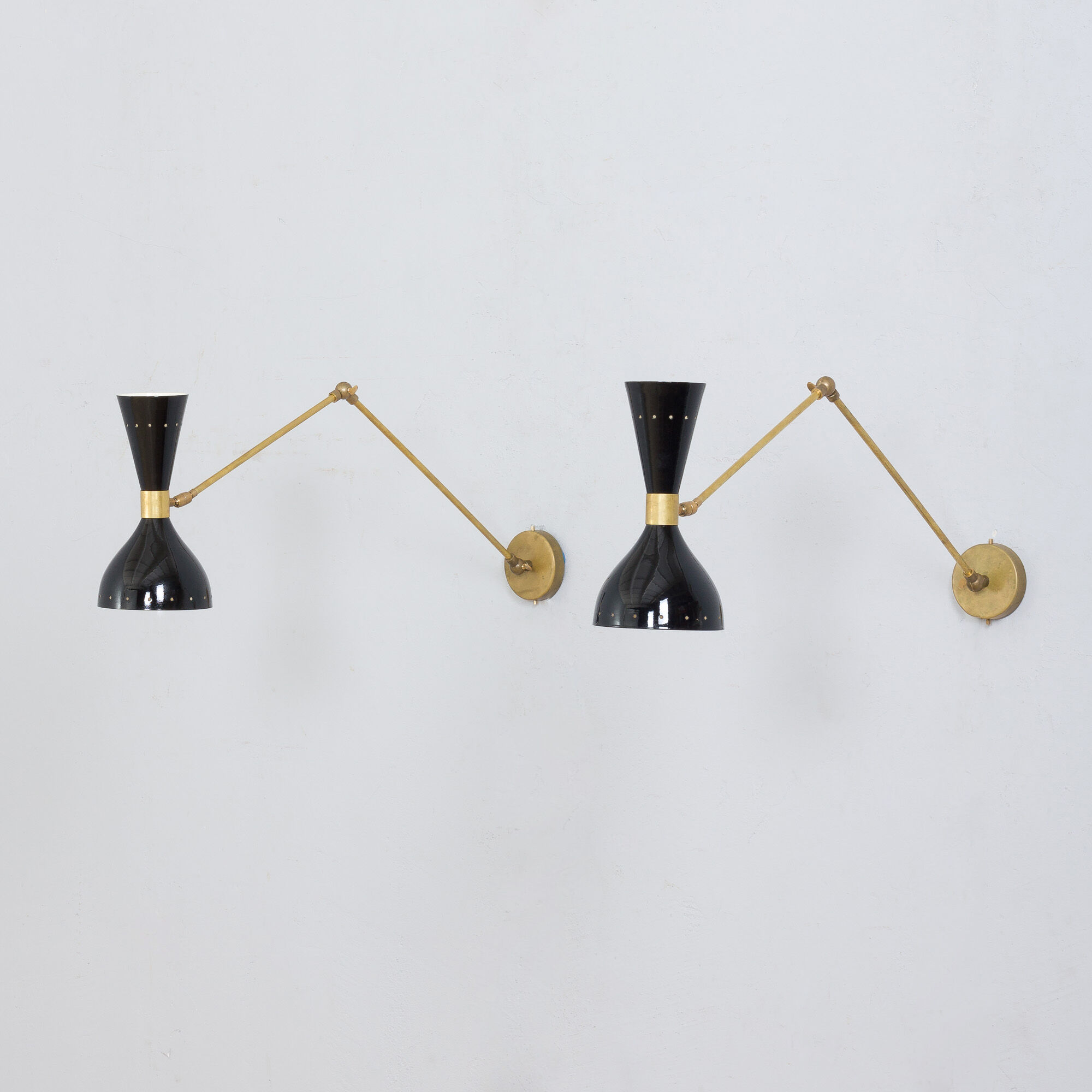 Set of 2 Italian sconces adjustable wall lamps