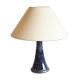 Lampe de table en céramique bleue de Poterie Dubois, Bouffioulx, Belgique années 1950