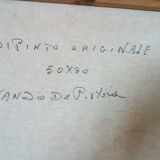 Peinture à l'huile sur toile nando da pistoia, clowns des années 60