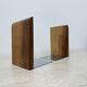 Vintage pair of wood bookends , 1970s