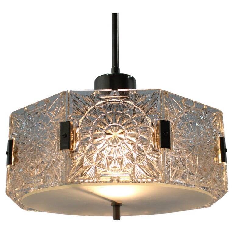 Design mid-century glass pendant by Kamenicky Senov, 1970s, up to six pieces