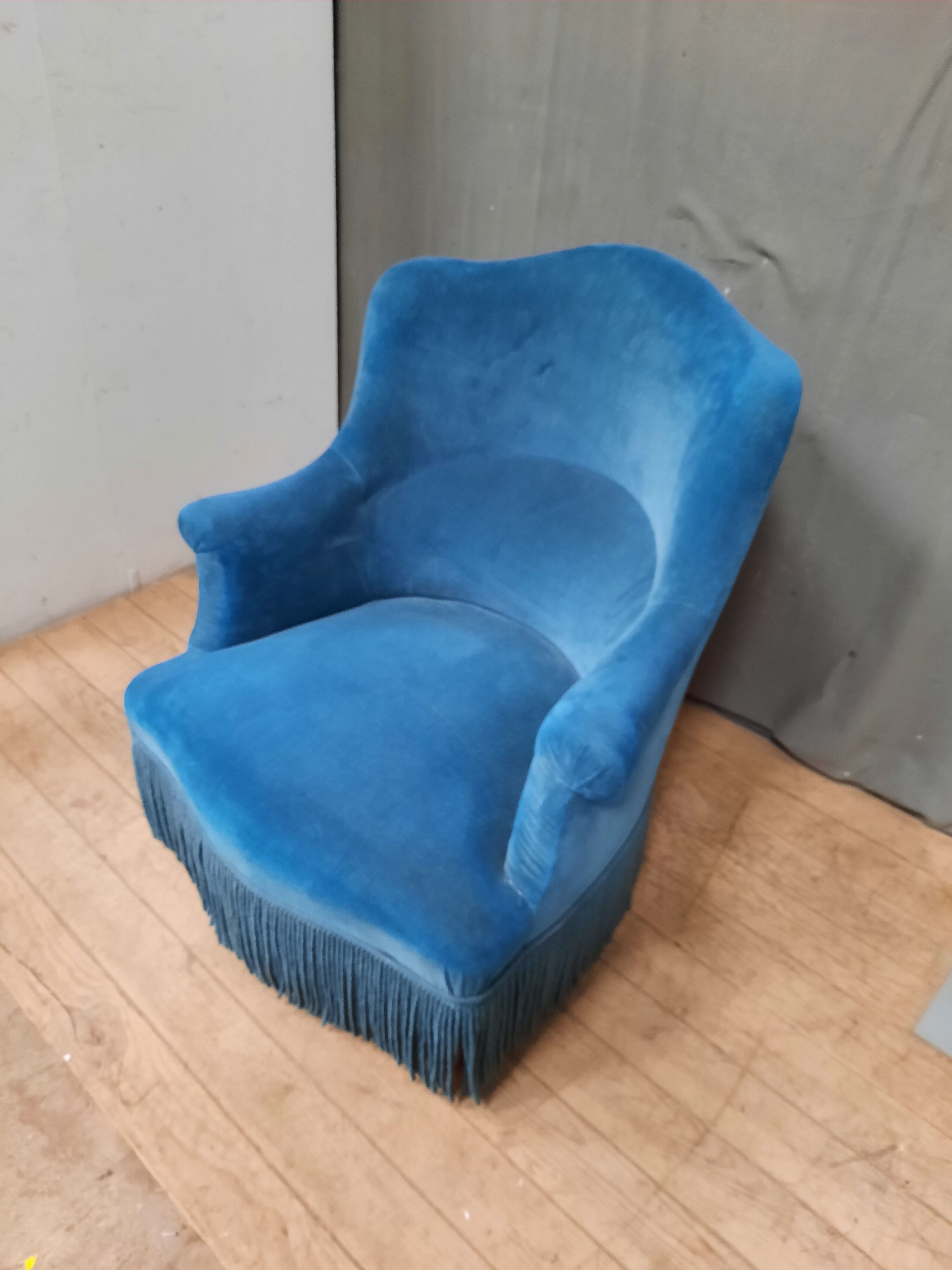Faiteuil crapaud  bleu