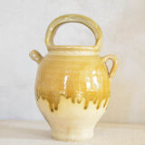 Yellow glazed gargoulette, Provençal jug pitcher