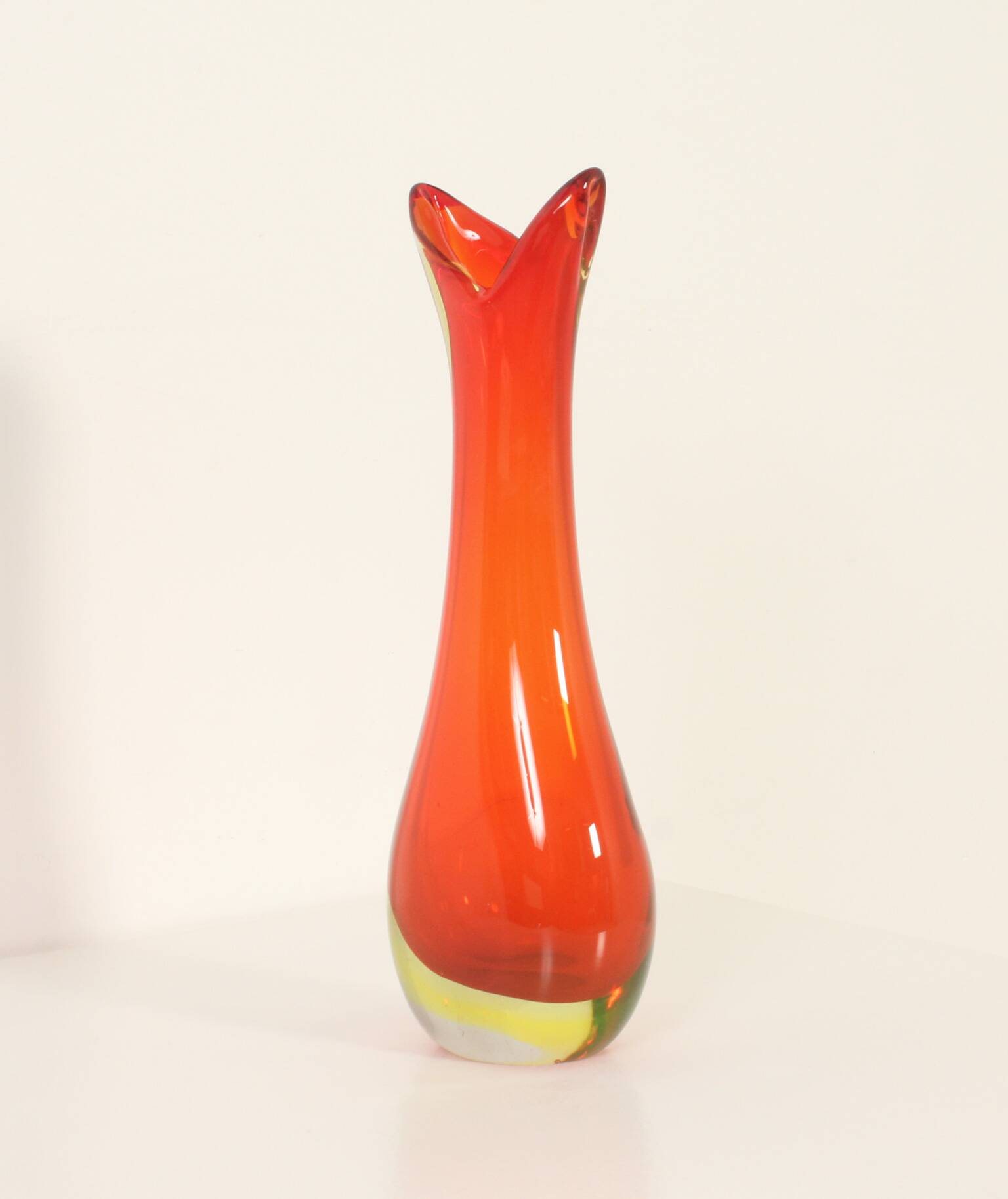 Murano glass vase with a wide neck, Italy, 1960s