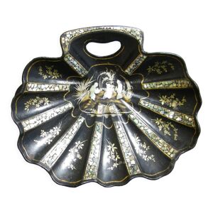 Vide poche papier mâché à décor