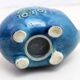 Zoomorphic ceramic, Piggy Bank in blue ceramic from Rimini, Italy 1970