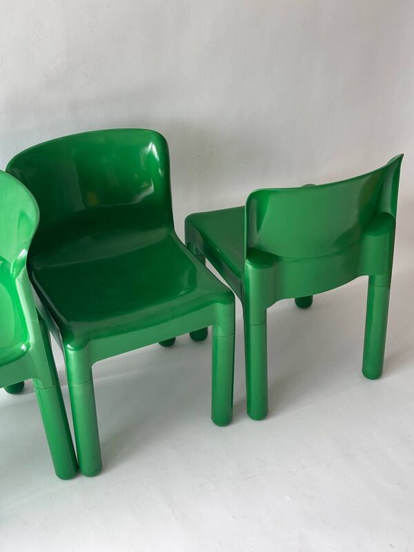 Lot de 4 chaises Carlo Bartoli Modèle 4875 pour Kartell, Italie 1970