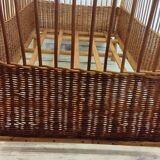 Vintage rattan children's bed