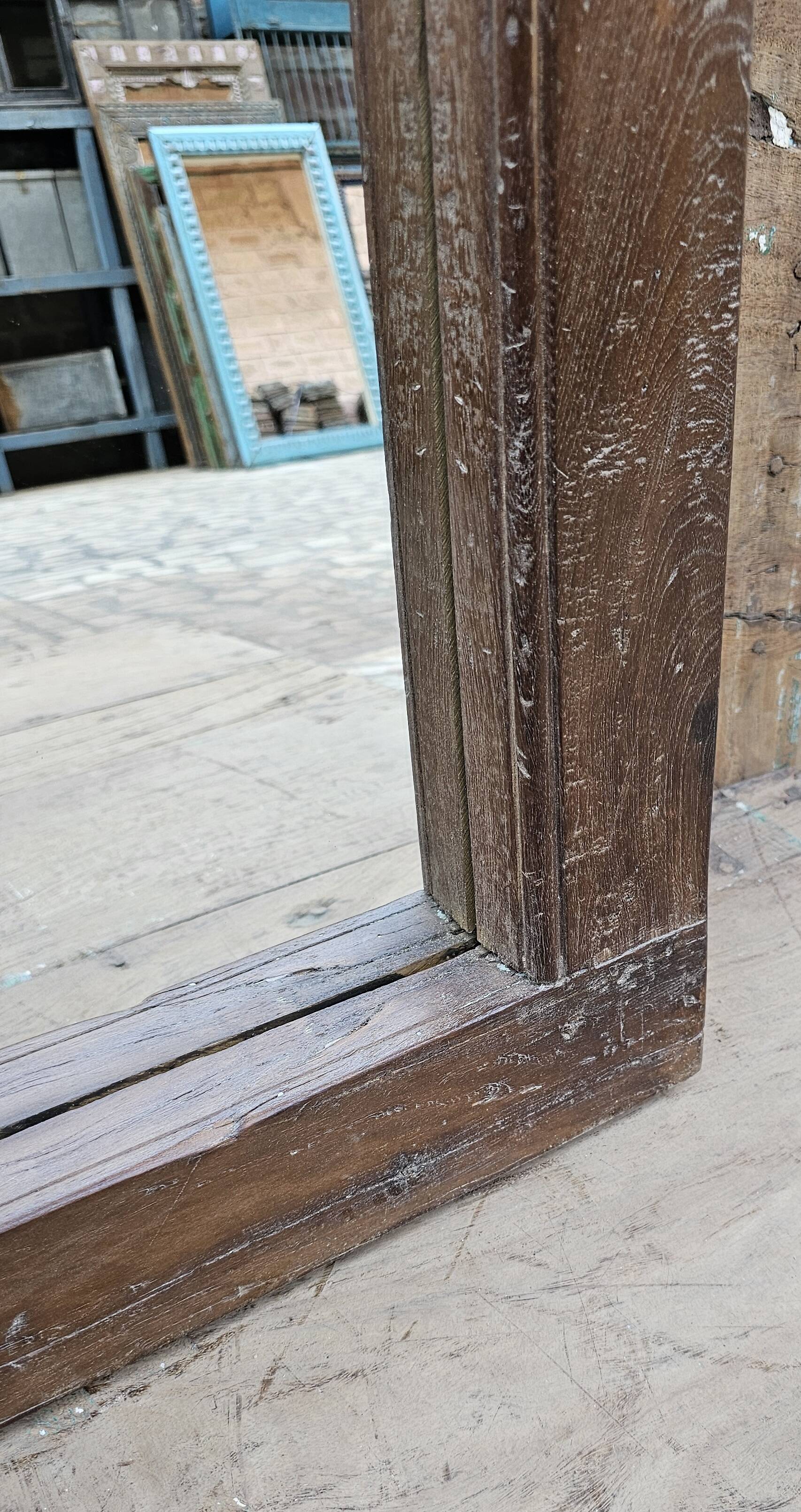 Burmese teak mirror