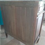 vintage - Small style chest of drawers - Louis XVI marble top with 1 drawer and 2 doors