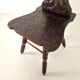 Antique Gothic hall chair with bobbin legs