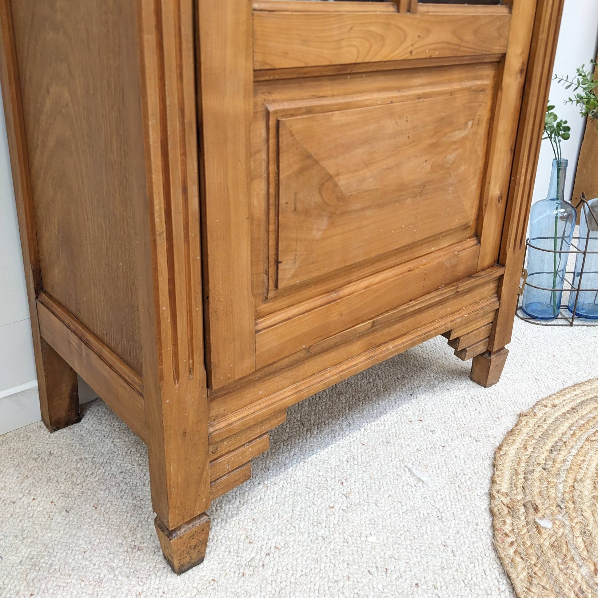 Vintage glass hosiery cabinet