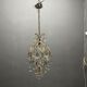 Vintage Crystal Beaded Pendant Light with Murano Glass Drops, Italy