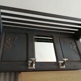 Wooden wall coat holder