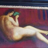 Oil Painting Nude Woman Mid 20's
