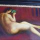Oil Painting of a Nude Woman from the Mid-20th Century
