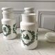 Trio of apothecary pots in opaline years 40-50