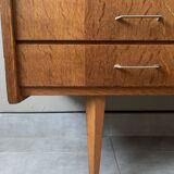 Vintage chest of drawers / sideboard from the 50s in golden oak
