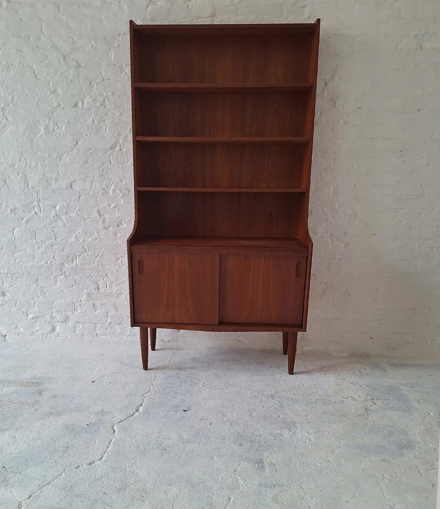 Danish teak bookcase Johannes Sorth attr., 1960s