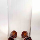 Crystal vase inlaid with button 1970s Height 25 cm