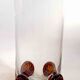 Crystal vase inlaid with button 1970s Height 25 cm