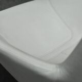 Lounge chair w/ footrest in white leather by alfredo häberli for moroso, italy, c. 2000's