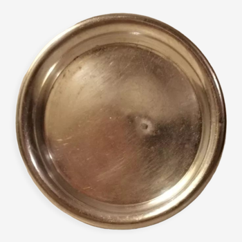 Silver metal saucer