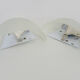 Pair of Vianne wall sconces in gilded metal and white shell-style glass