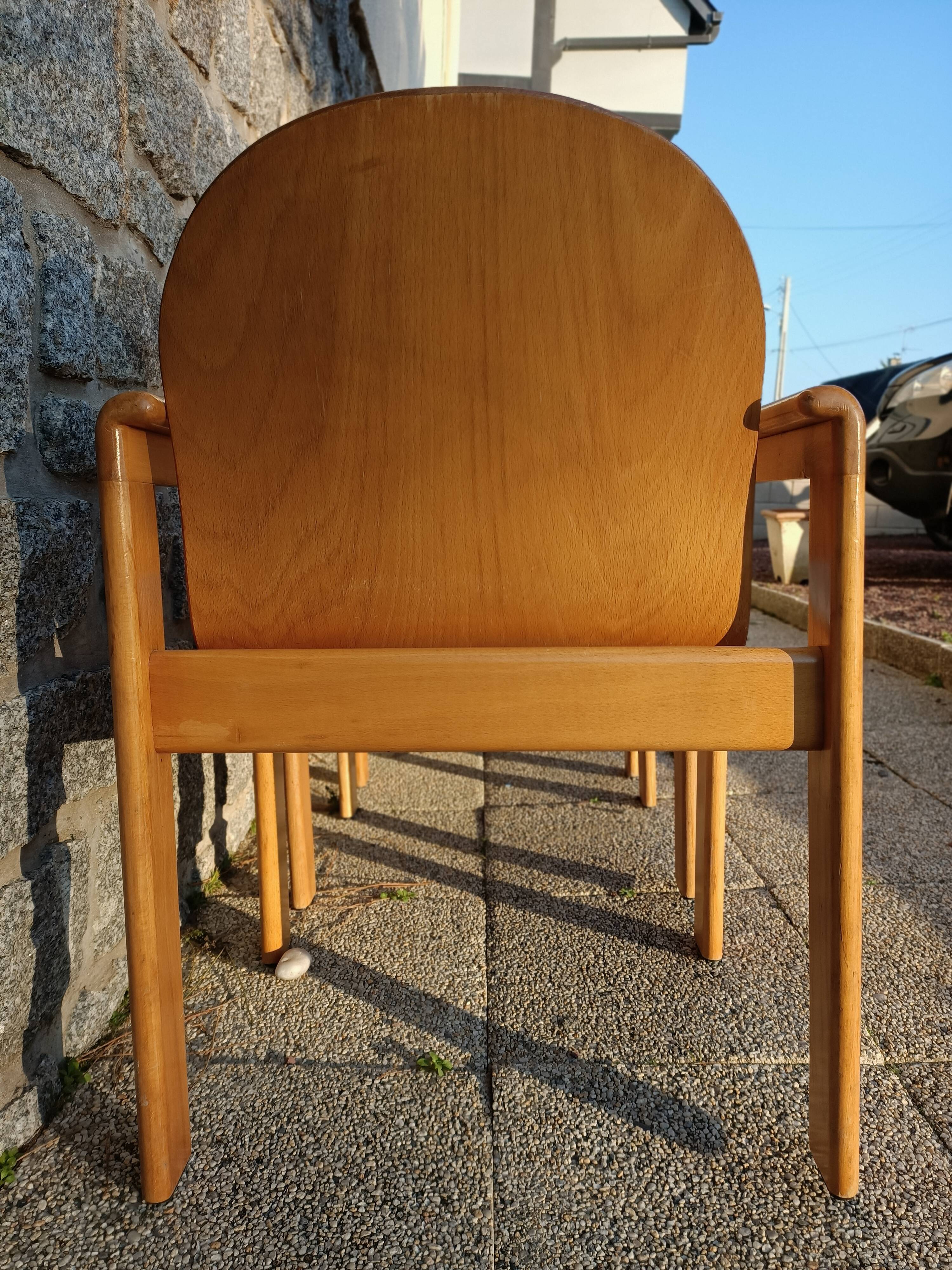 6 Scandinavian wooden chairs