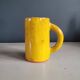 Mustard glazed terracotta mug signed - cup