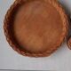 Wicker and wood tray