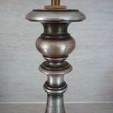 Old turned wooden lamp foot